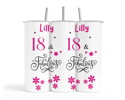 Personalised Insulated Tumbler Travel Bottle - Fabulous Birthday