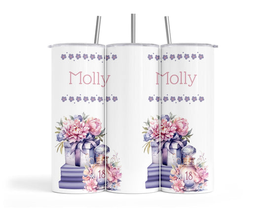 Personalised Insulated Tumbler Travel Bottle - Perfume Birthday