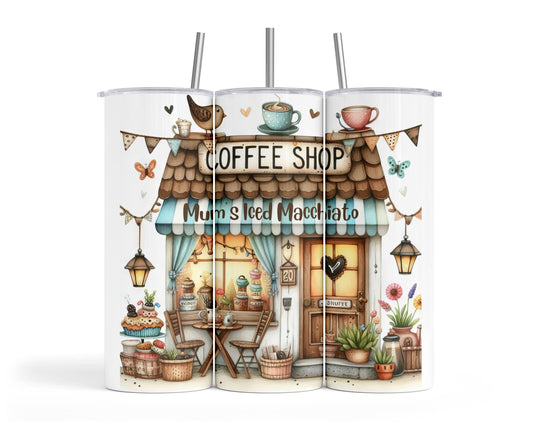 Personalised Insulated Tumbler Travel Bottle - Coffee Shop
