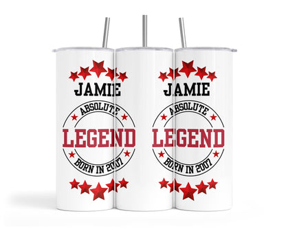 Personalised Insulated Tumbler Travel Sports Bottle - Legend