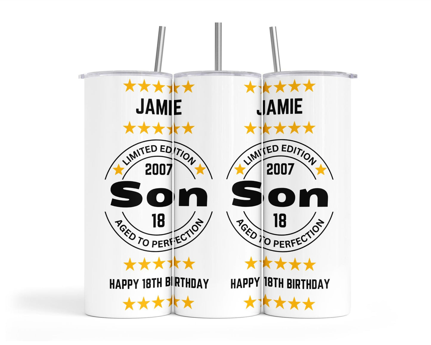 Personalised Insulated Tumbler Travel Bottle - 18th|21st Birthday Son