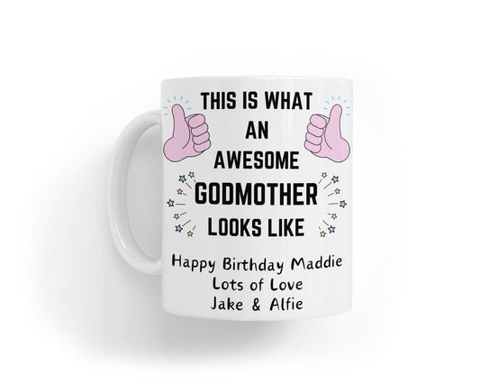 Personalised Mug - Awesome Godmother