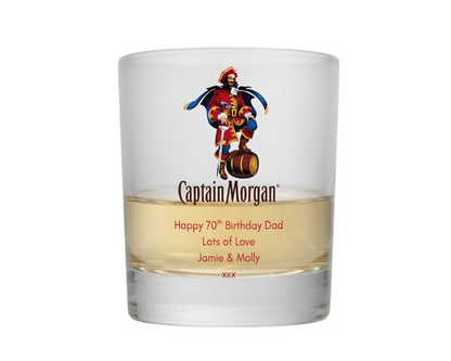 Personalised Captain Morgan Rum Glass Tumbler