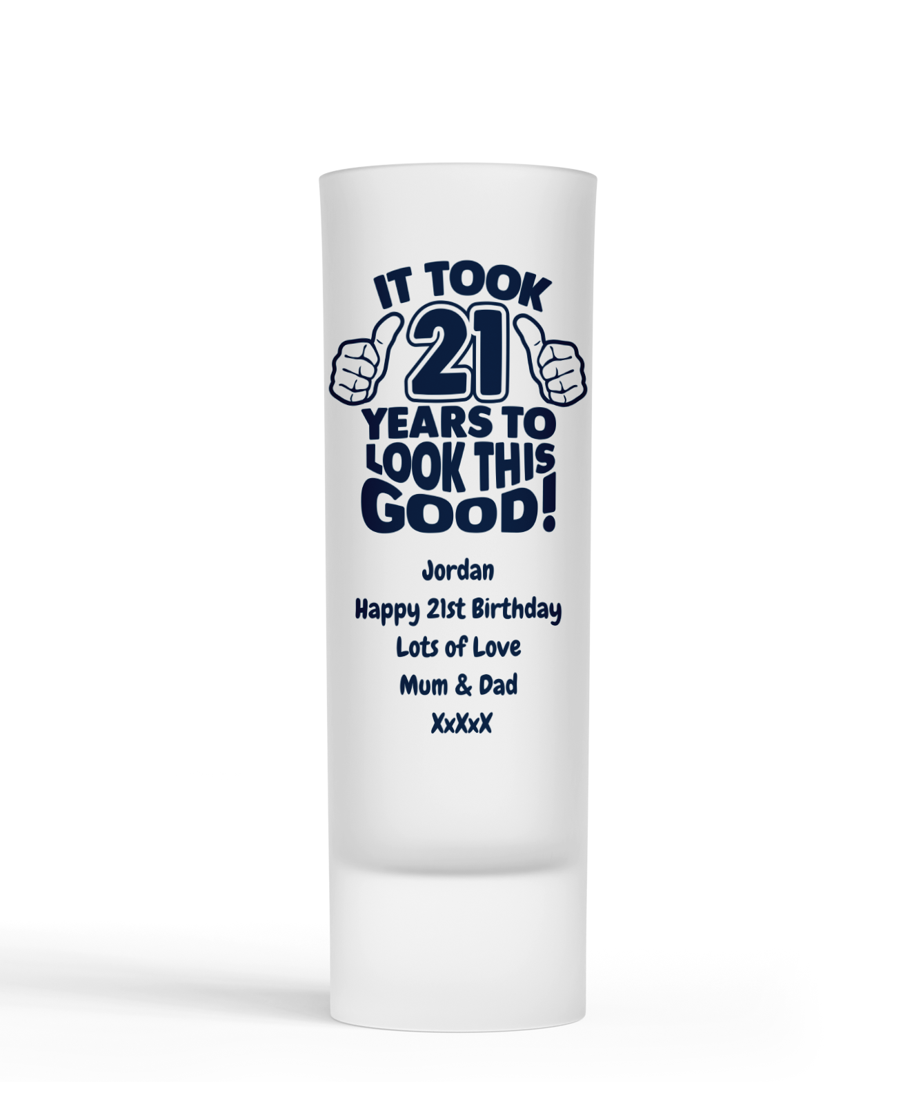 Personalised Shot Glass - 21st Birthday