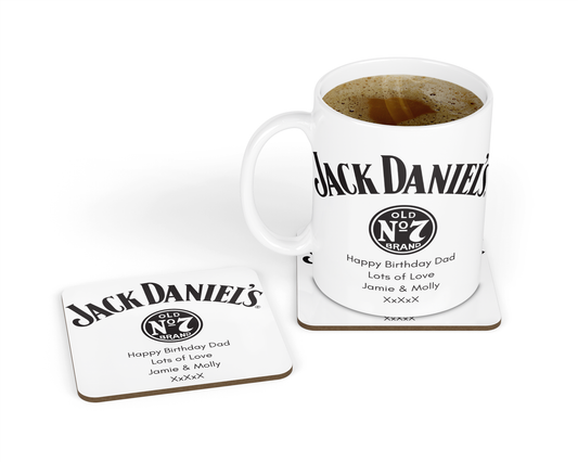 Personalised Jack Daniels Mug & Coaster