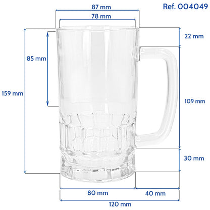 Personalised 20oz Pint Clear Glass Cider Tankard Mug - Aspall Cyder Design
