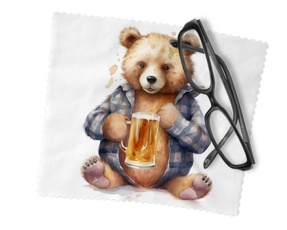 Personalised Glasses Case - Bear Beer Design