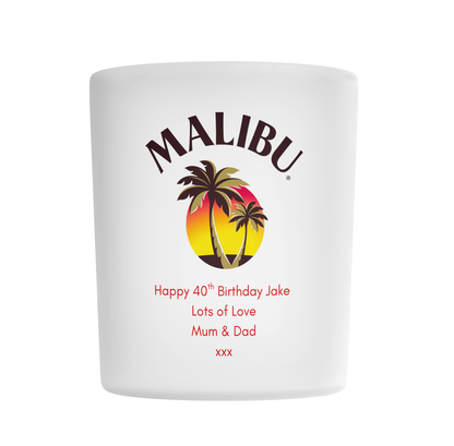 Personalised Malibu Rum Glass Tumbler
