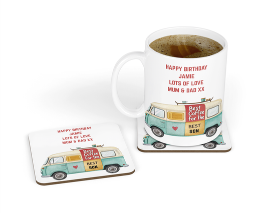 Personalised Mug & Coaster - VW Campervan