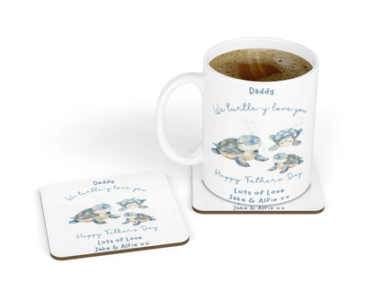 Personalised Mug & Coaster - Turtles
