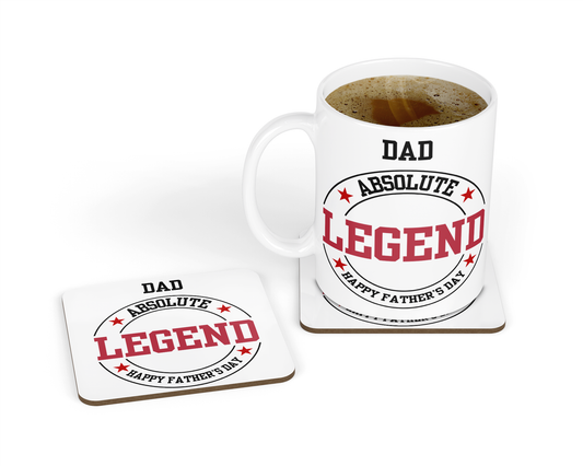 Personalised Mug & Coaster - Legend Father's Day