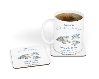 Personalised Mug & Coaster - Turtles