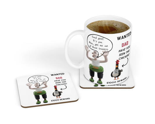 Personalised Mug & Coaster - Wallace & Gromit