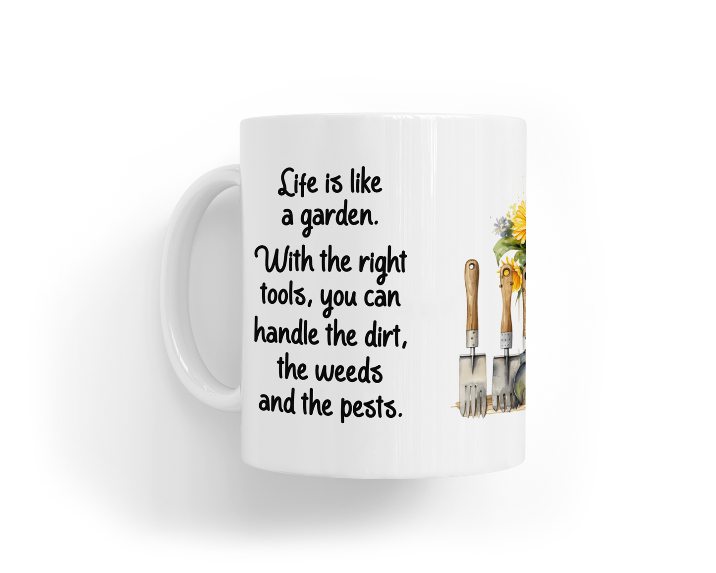 Ceramic Mug - 'Life Is Like A Garden' Design
