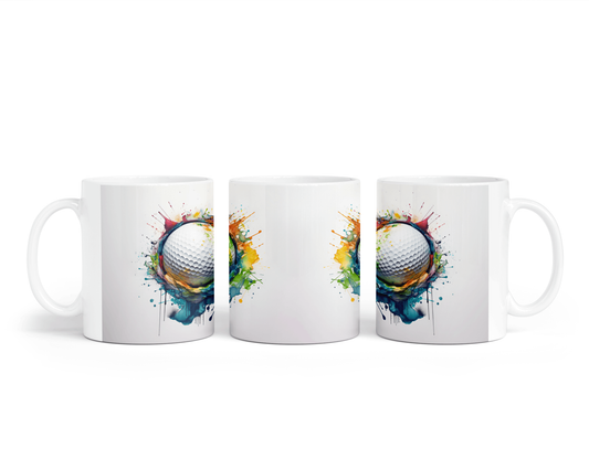 Ceramic Mug - Golf Ball Design