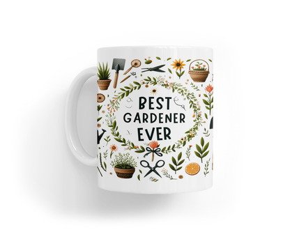 Ceramic Mug - 'Best Gardener' Design