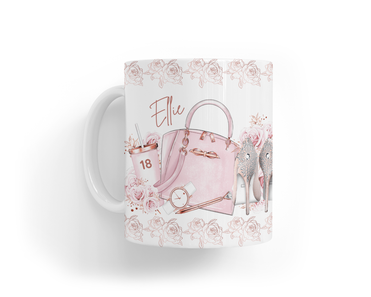Personalised Mug - Pink Shoes & Handbag