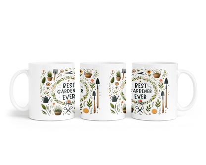 Ceramic Mug - 'Best Gardener' Design