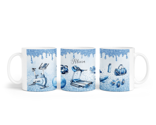 Personalised Mug - Blue Gym Design