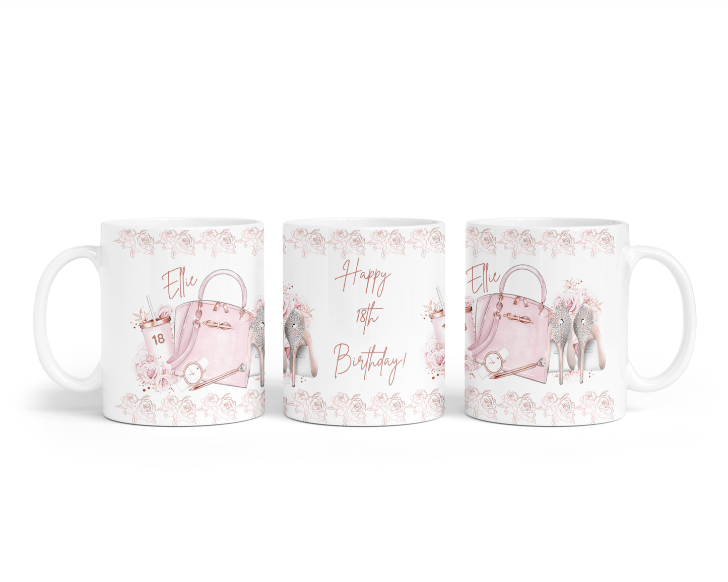 Personalised Mug - Pink Shoes & Handbag