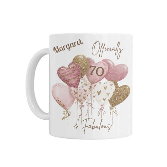 Personalised Ceramic Mug - Officially Fabulous Birthday Design