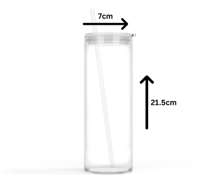 Personalised Tall Glass Tumbler - Bacardi & Coke Design