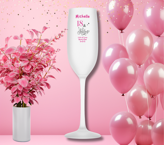Personalised Flute Glass - Fabulous Birthday
