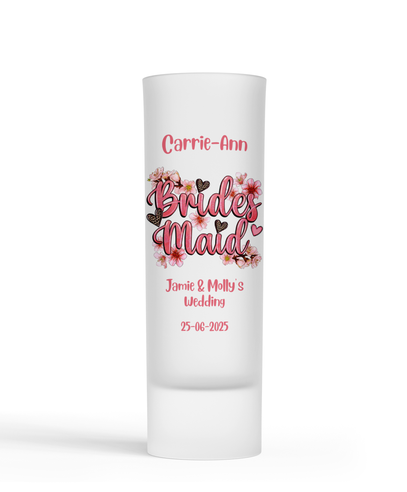 Personalised Shot Glass - Bridesmaid Wedding