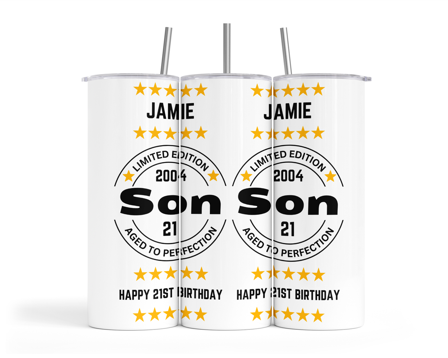 Personalised Insulated Tumbler Travel Bottle - 18th|21st Birthday Son