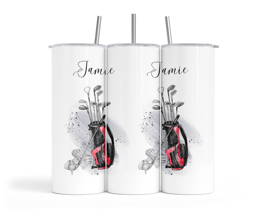 Personalised Insulated Tumbler Travel Sports Bottle - Golf