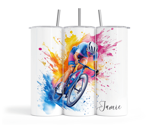 Personalised Insulated Tumbler Travel Sports Bottle - Cycling Men