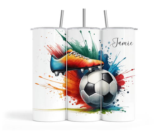 Personalised Insulated Tumbler Travel Sports Bottle - Football Boot