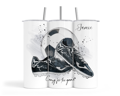 Personalised Insulated Tumbler Travel Sports Bottle - Football Crazy