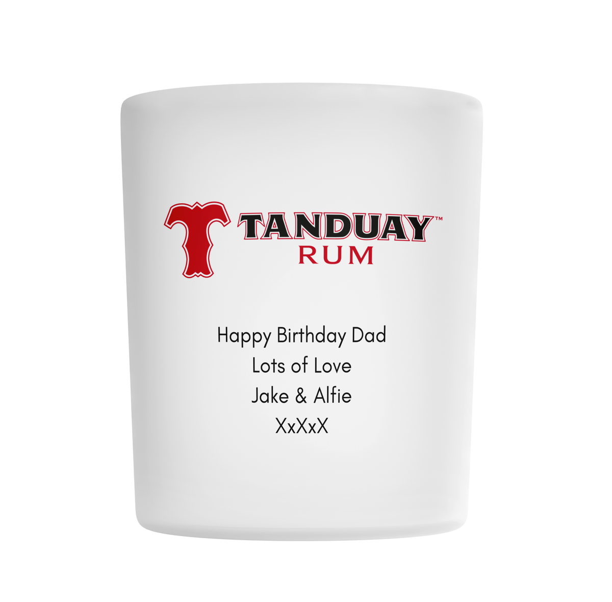 Personalised Tanduay Rum Glass Tumbler