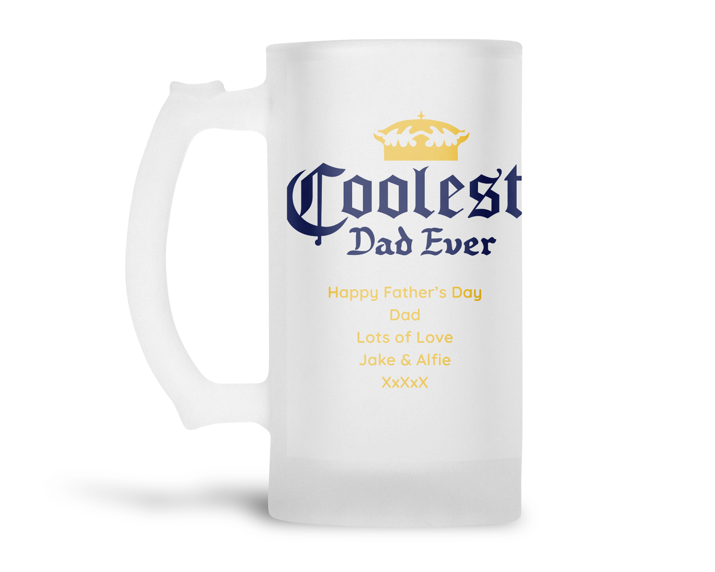 Personalised Frosted Glass Tankard - Corona Beer