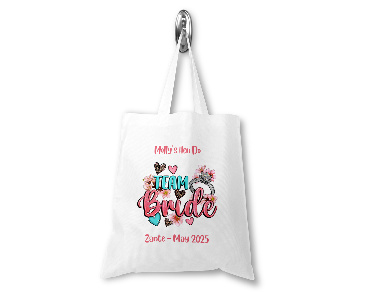 Personalised Tote Shopping Bag - Team Bride Design