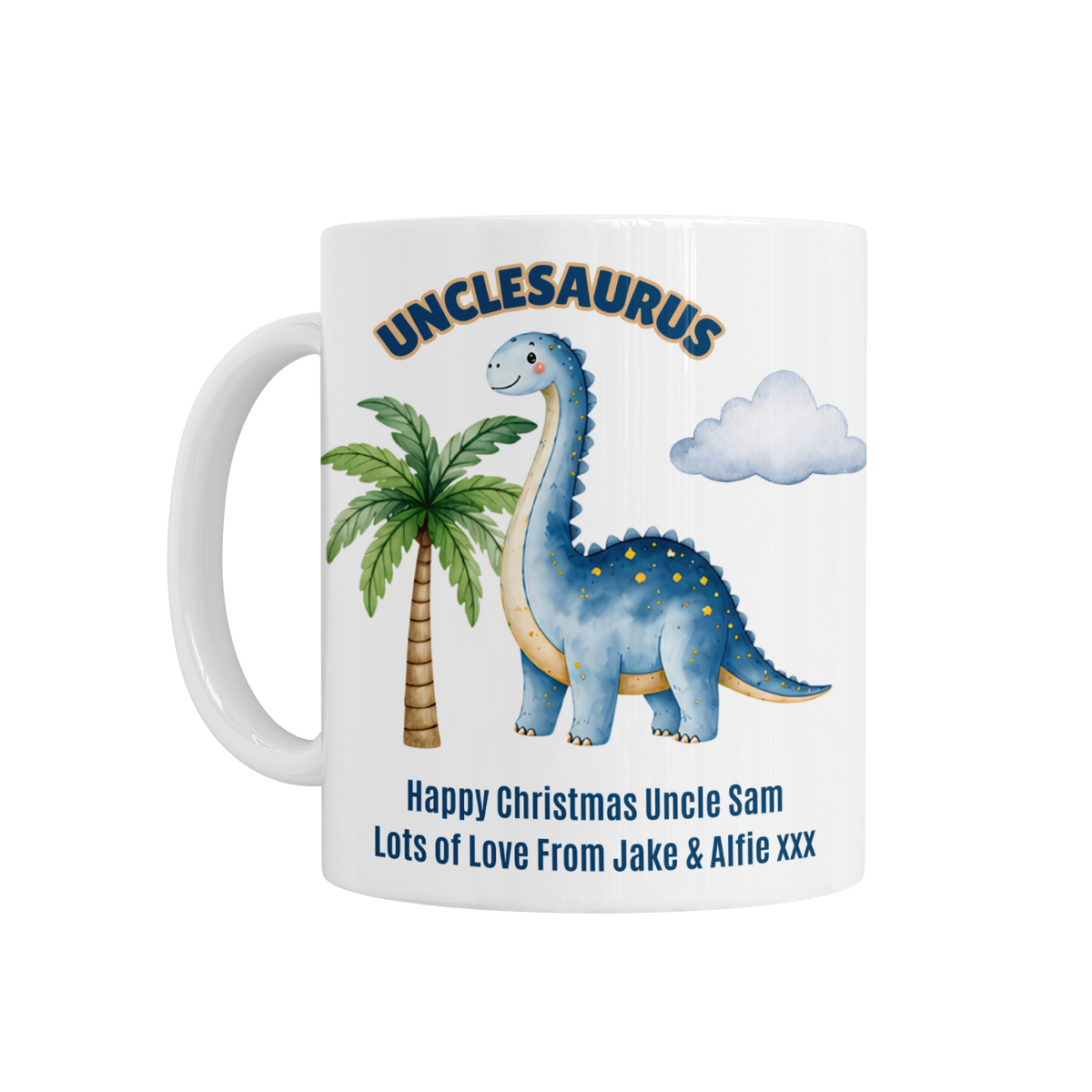 Personalised Ceramic Mug - Daddy/Uncle Dinosaur Design