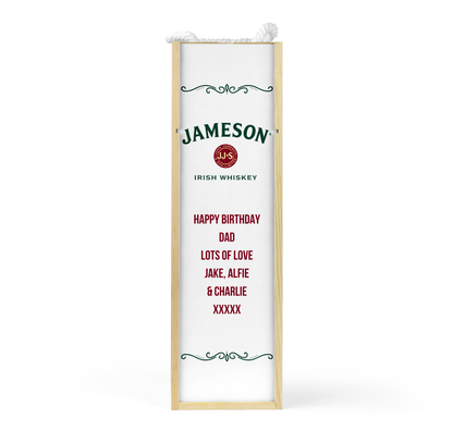 Personalised Wooden Bottle Gift Box - Jameson Design