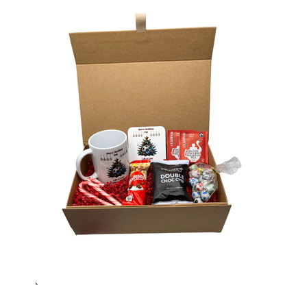 Personalised Christmas Football Design Mug & Coaster Hamper Gift Box