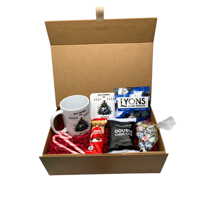 Personalised Christmas Football Design Mug & Coaster Hamper Gift Box
