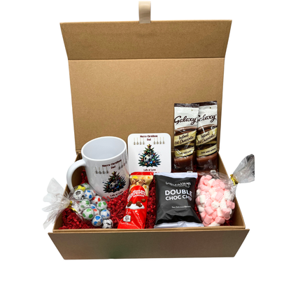 Personalised Christmas Football Design Mug & Coaster Hamper Gift Box